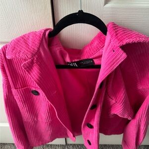 Zara Fuchsia Corduroy Jacket